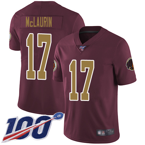 Washington Redskins Limited Burgundy Red Men Terry McLaurin Alternate Jersey NFL Football #17 100th->youth nfl jersey->Youth Jersey